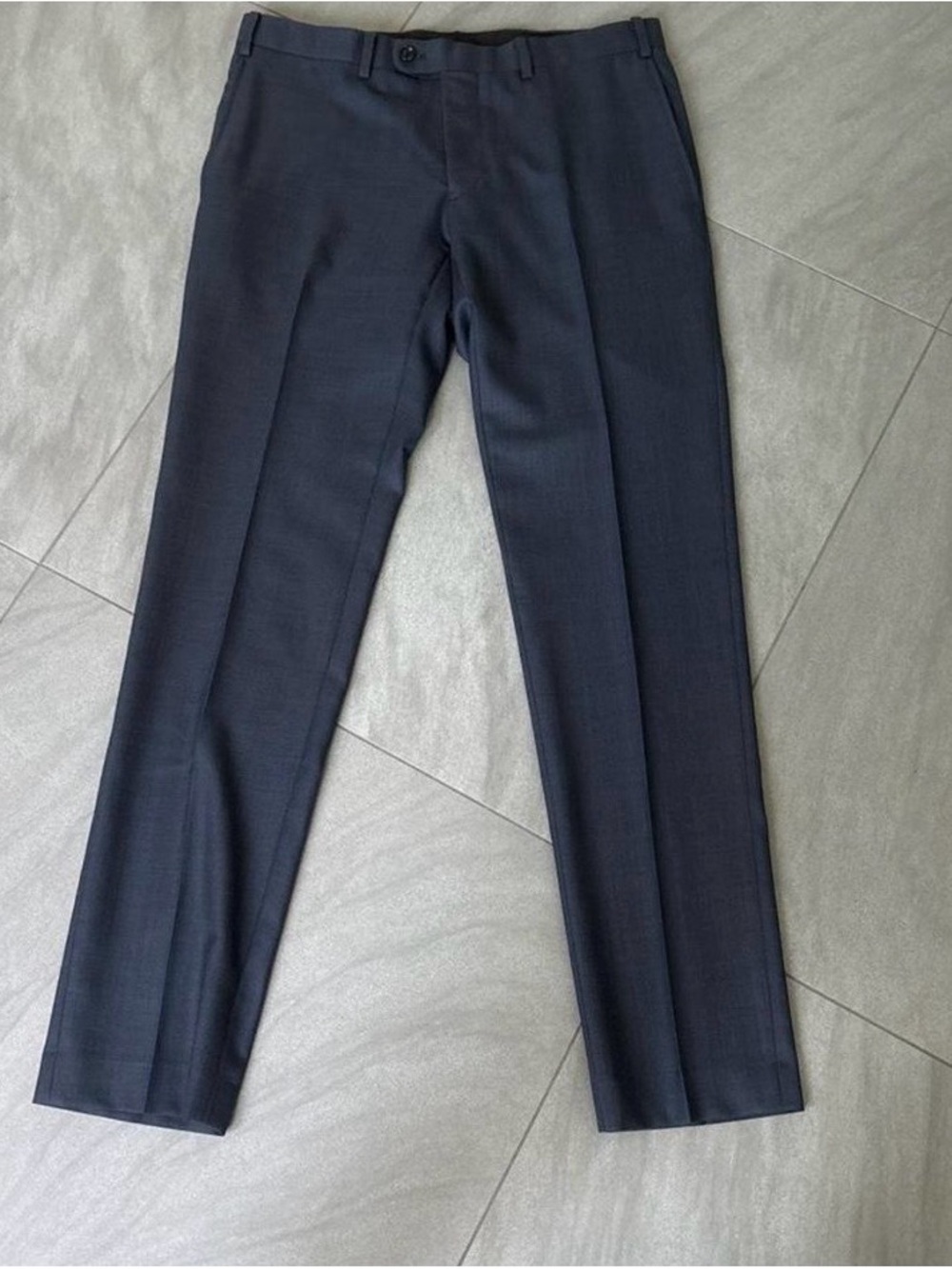 Men's Tailored Dress Pants in Dark Navy - Classic Professional Fit
